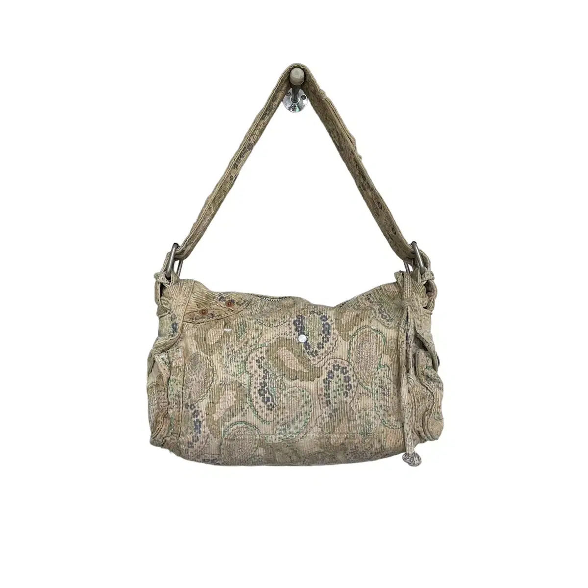 Gap paisley corduroy ivory shoulder bag